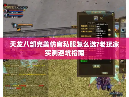 天龙八部完美仿官私服怎么选?老玩家实测避坑指南