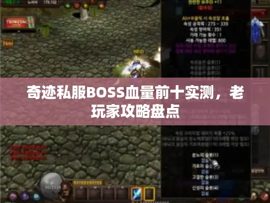 奇迹私服BOSS血量前十实测，老玩家攻略盘点