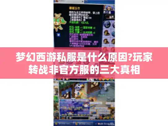 梦幻西游私服是什么原因?玩家转战非官方服的三大真相 梦幻西游私服是什么原因?玩家转战非官方服的三大真相