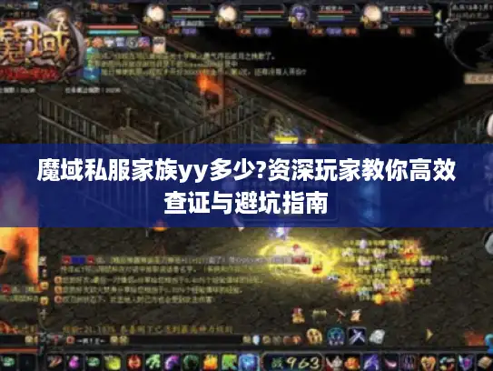 魔域私服家族yy多少?资深玩家教你高效查证与避坑指南