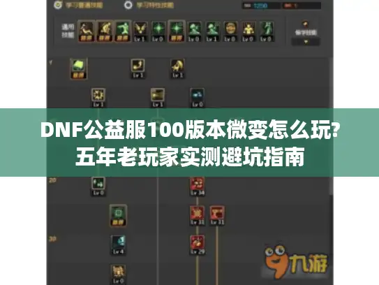 DNF公益服100版本微变怎么玩?五年老玩家实测避坑指南
