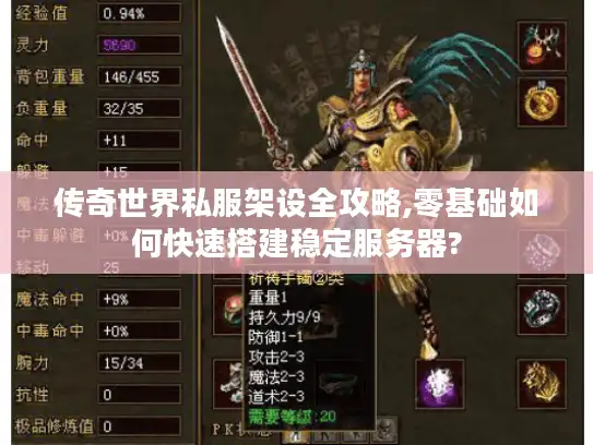 传奇世界私服架设全攻略,零基础如何快速搭建稳定服务器?