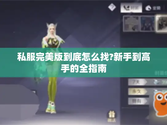 私服完美版到底怎么找?新手到高手的全指南