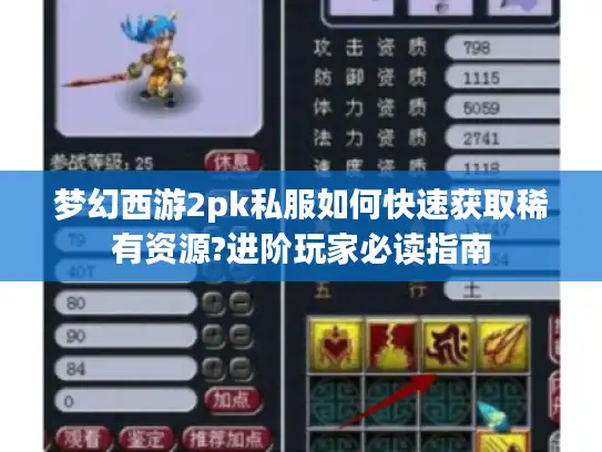 梦幻西游2pk私服如何快速获取稀有资源?进阶玩家必读指南