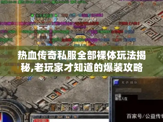热血传奇私服全部裸体玩法揭秘,老玩家才知道的爆装攻略