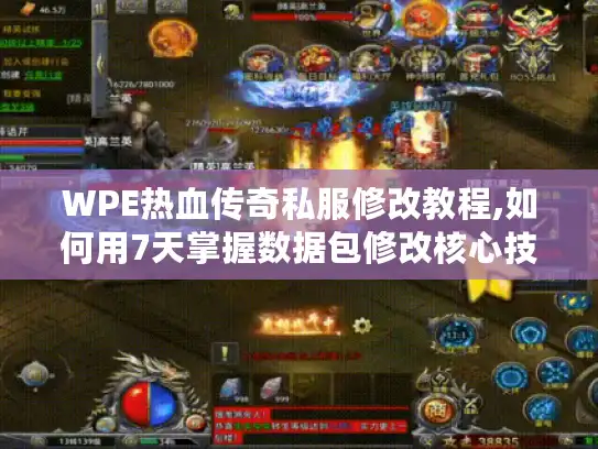 WPE热血传奇私服修改教程,如何用7天掌握数据包修改核心技术