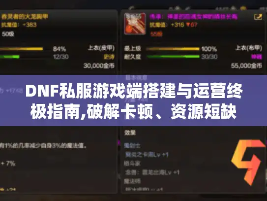 DNF私服游戏端搭建与运营终极指南,破解卡顿、资源短缺、安全防护难题