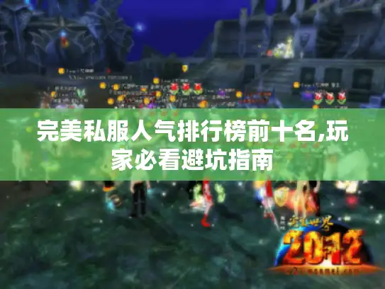 完美私服人气排行榜前十名,玩家必看避坑指南