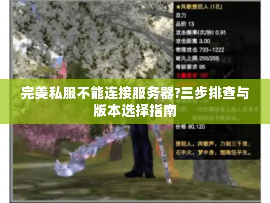 完美私服不能连接服务器?三步排查与版本选择指南 完美私服不能连接服务器?三步排查与版本选择指南