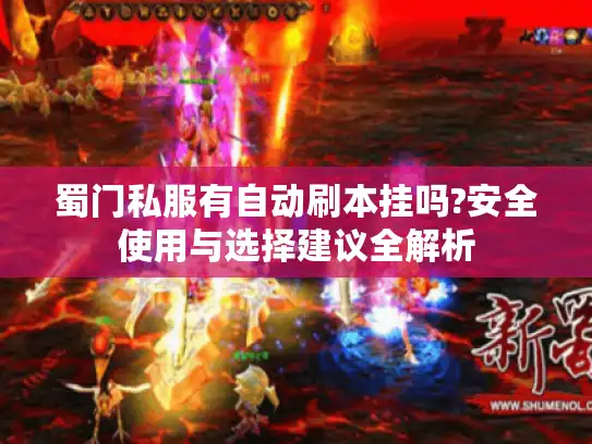 蜀门私服有自动刷本挂吗?安全使用与选择建议全解析