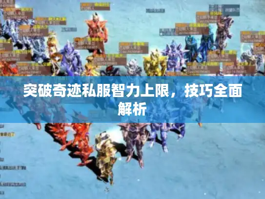 突破奇迹私服智力上限，技巧全面解析