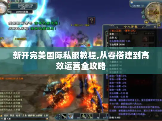 新开完美国际私服教程,从零搭建到高效运营全攻略