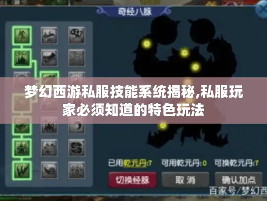 梦幻西游私服技能系统揭秘,私服玩家必须知道的特色玩法