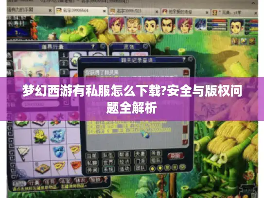 梦幻西游有私服怎么下载?安全与版权问题全解析