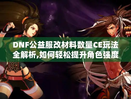 DNF公益服改材料数量CE玩法全解析,如何轻松提升角色强度?