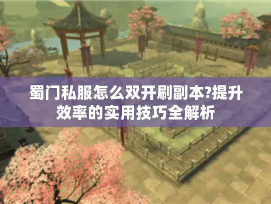 蜀门私服怎么双开刷副本?提升效率的实用技巧全解析
