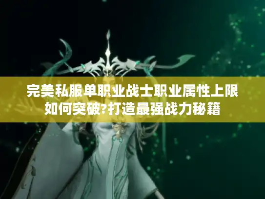 完美私服单职业战士职业属性上限如何突破?打造最强战力秘籍 完美私服单职业战士职业属性上限如何突破?打造最强战力秘籍
