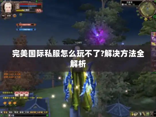 完美国际私服怎么玩不了?解决方法全解析