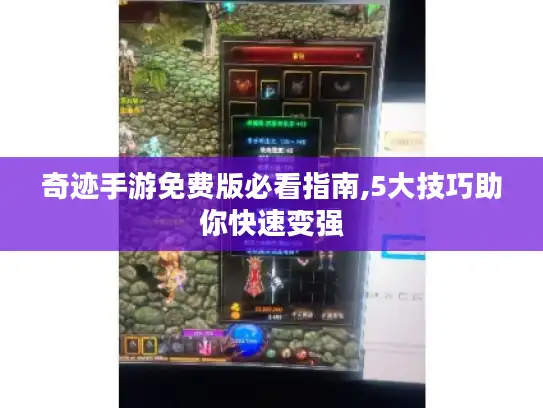 奇迹手游免费版必看指南,5大技巧助你快速变强