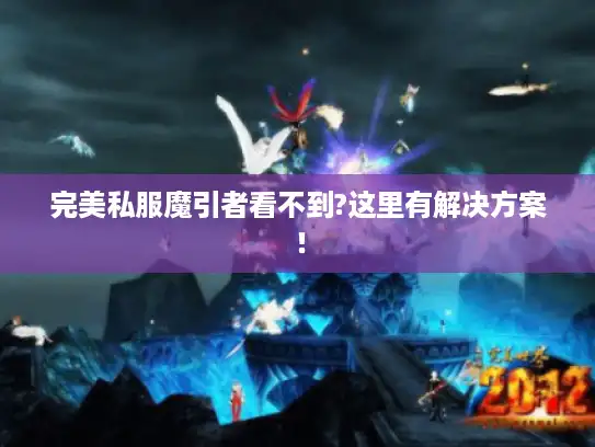 完美私服魔引者看不到?这里有解决方案！