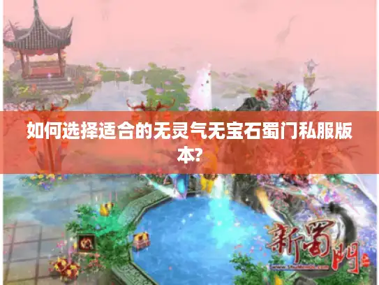 如何选择适合的无灵气无宝石蜀门私服版本?