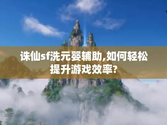 诛仙sf洗元婴辅助,如何轻松提升游戏效率?
