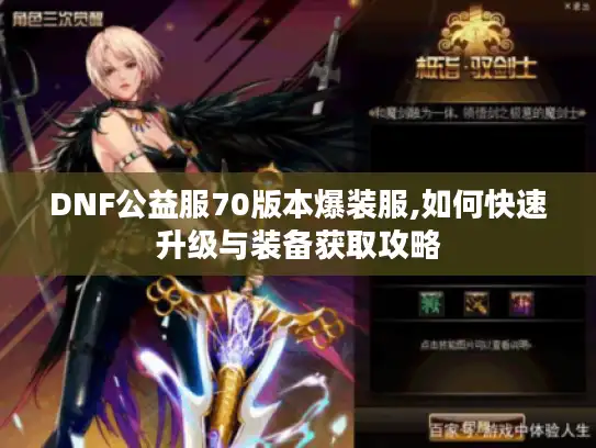 DNF公益服70版本爆装服,如何快速升级与装备获取攻略