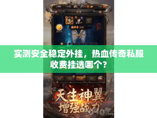 实测安全稳定外挂，热血传奇私服收费挂选哪个？
