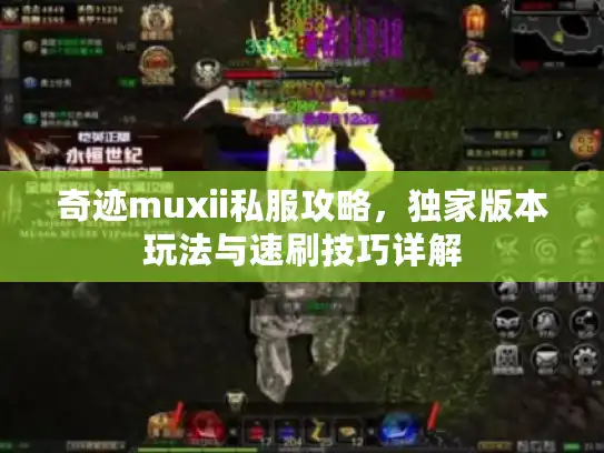 奇迹muxii私服攻略，独家版本玩法与速刷技巧详解