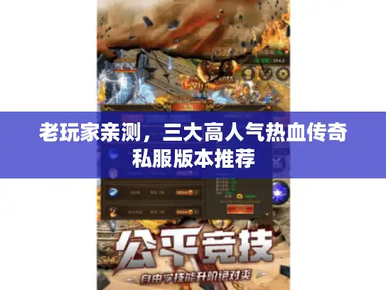 老玩家亲测，三大高人气热血传奇私服版本推荐