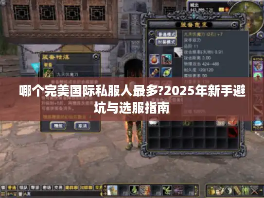哪个完美国际私服人最多?2025年新手避坑与选服指南