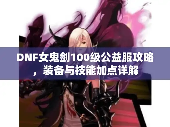 DNF女鬼剑100级公益服攻略，装备与技能加点详解