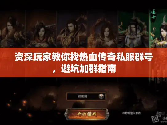 资深玩家教你找热血传奇私服群号，避坑加群指南