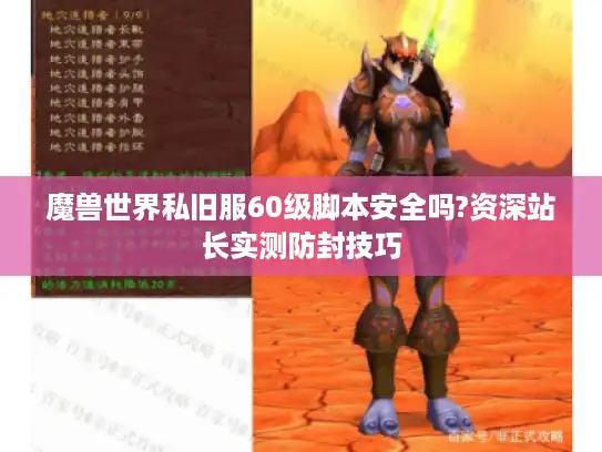 魔兽世界私旧服60级脚本安全吗?资深站长实测防封技巧