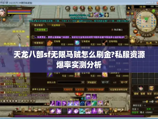 天龙八部sf无限马贼怎么刷金?私服资源爆率实测分析