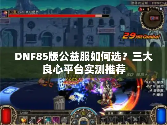 DNF85版公益服如何选？三大良心平台实测推荐