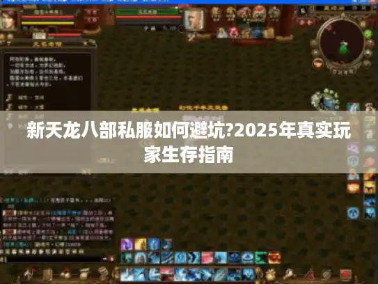 新天龙八部私服如何避坑?2025年真实玩家生存指南