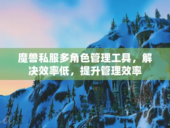 魔兽私服多角色管理工具，解决效率低，提升管理效率