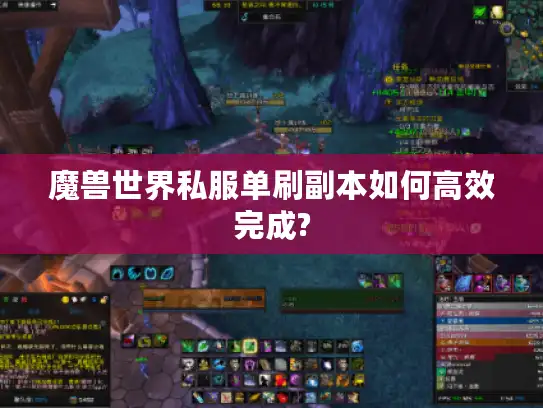 魔兽世界私服单刷副本如何高效完成? 魔兽世界私服单刷副本如何高效完成?