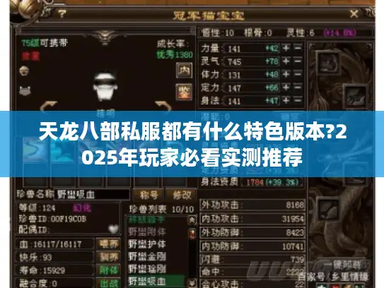 天龙八部私服都有什么特色版本?2025年玩家必看实测推荐 天龙八部私服都有什么特色版本?2025年玩家必看实测推荐