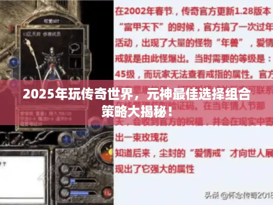 2025年玩传奇世界,元神最佳选择组合策略大揭秘! 2025年玩传奇世界,元神最佳选择组合策略大揭秘!
