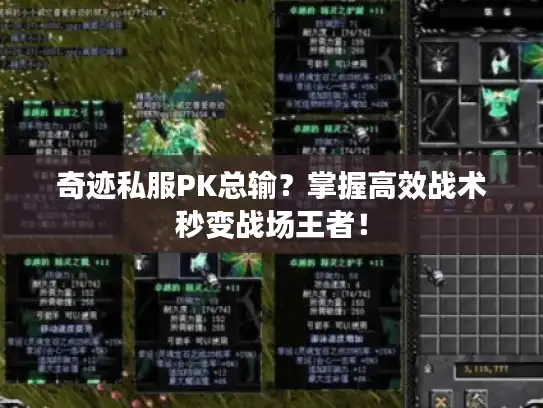 奇迹私服PK总输?掌握高效战术秒变战场王者! 奇迹私服PK总输?掌握高效战术秒变战场王者!