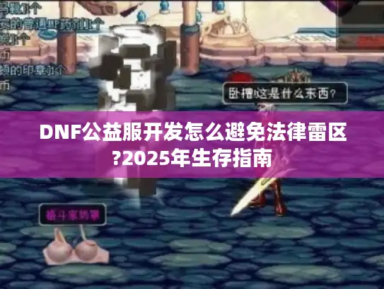 DNF公益服开发怎么避免法律雷区?2025年生存指南