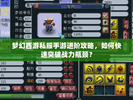 梦幻西游私服手游进阶攻略，如何快速突破战力瓶颈？