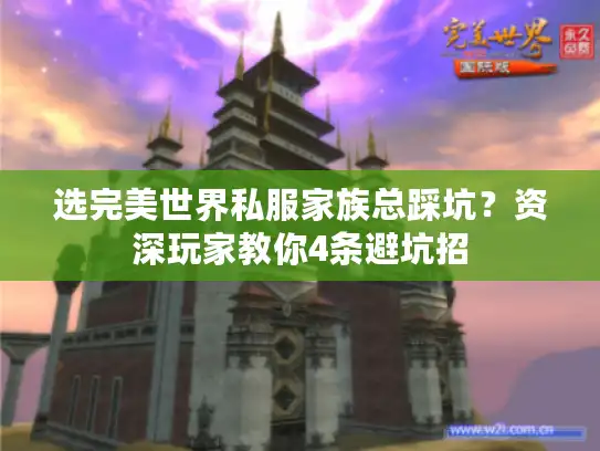 选完美世界私服家族总踩坑？资深玩家教你4条避坑招