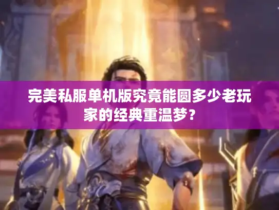 完美私服单机版究竟能圆多少老玩家的经典重温梦？