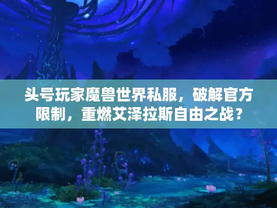 头号玩家魔兽世界私服，破解官方限制，重燃艾泽拉斯自由之战？