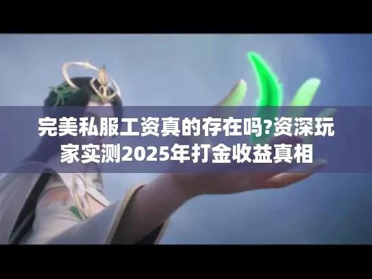 完美私服工资真的存在吗?资深玩家实测2025年打金收益真相