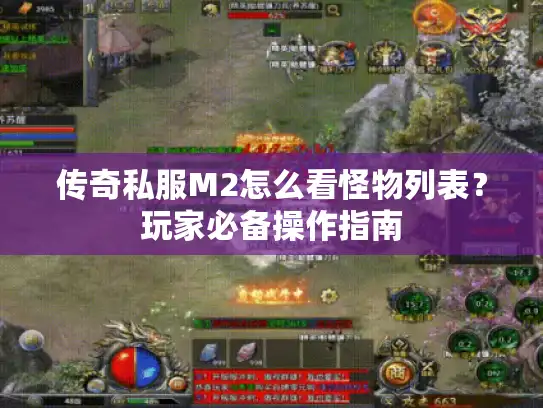 传奇私服M2怎么看怪物列表？玩家必备操作指南