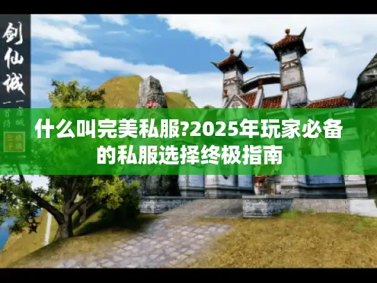 什么叫完美私服?2025年玩家必备的私服选择终极指南